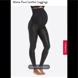 SPANX Mama Faux Leather Leggings